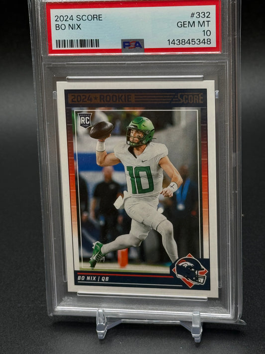 2024 Panini Score - Bo Nix #332 Rookie  (RC) PSA 10!!!💎