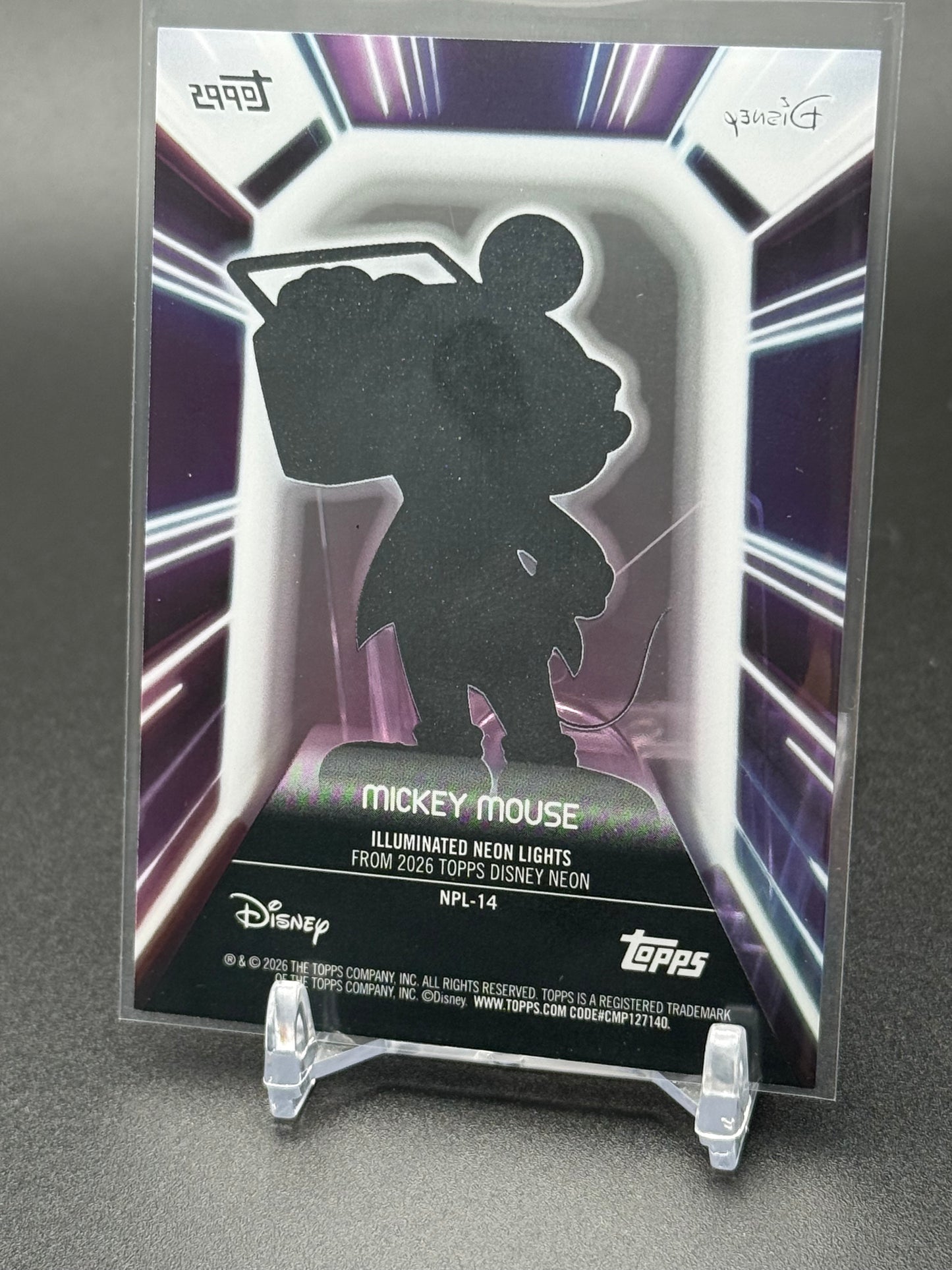 Topps 2026 Disney Neon Illuminated Neon Lights Mickey Mouse&Friends Insert Cards (Copy)