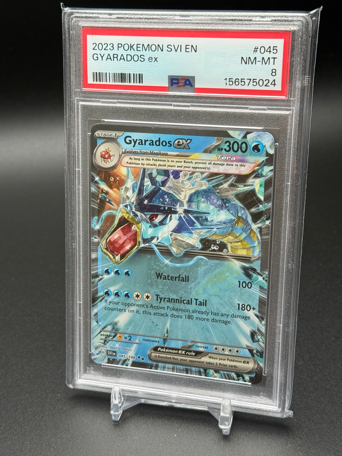 2023 POKEMON SVI EN SCARLET & VIOLET - GYARADOS EX #045  PSA 8!