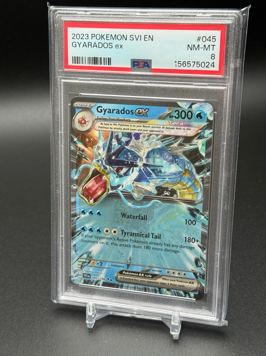 2023 POKEMON SVI EN SCARLET & VIOLET - GYARADOS EX #045  PSA 8!