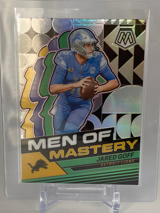 Jared Goff Men Of Mastery Silver Prizm - 2024 Panini Mosaic Collection