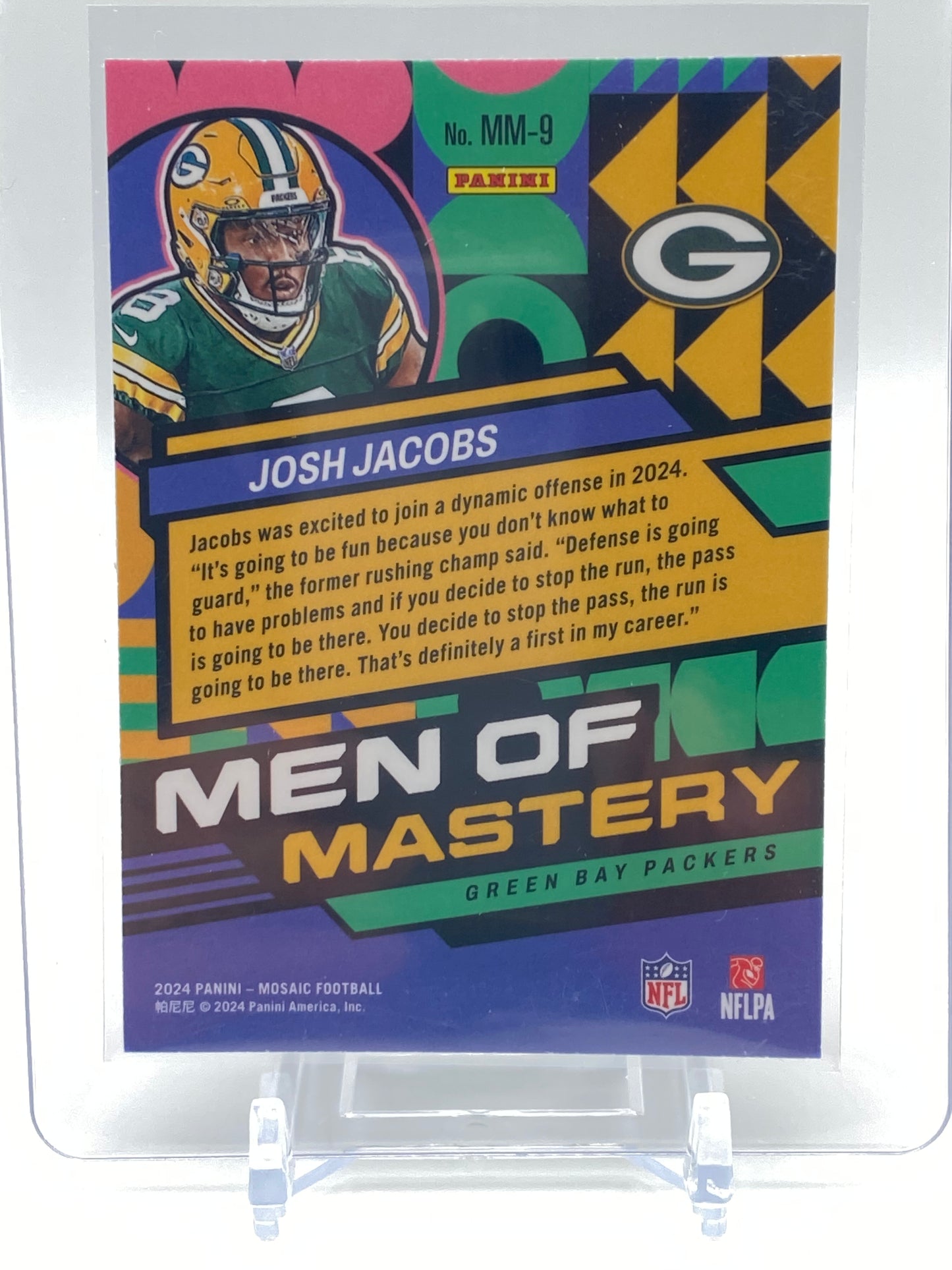 Josh Jacobs Men of Mastery - 2024 Panini Mosaic Collection