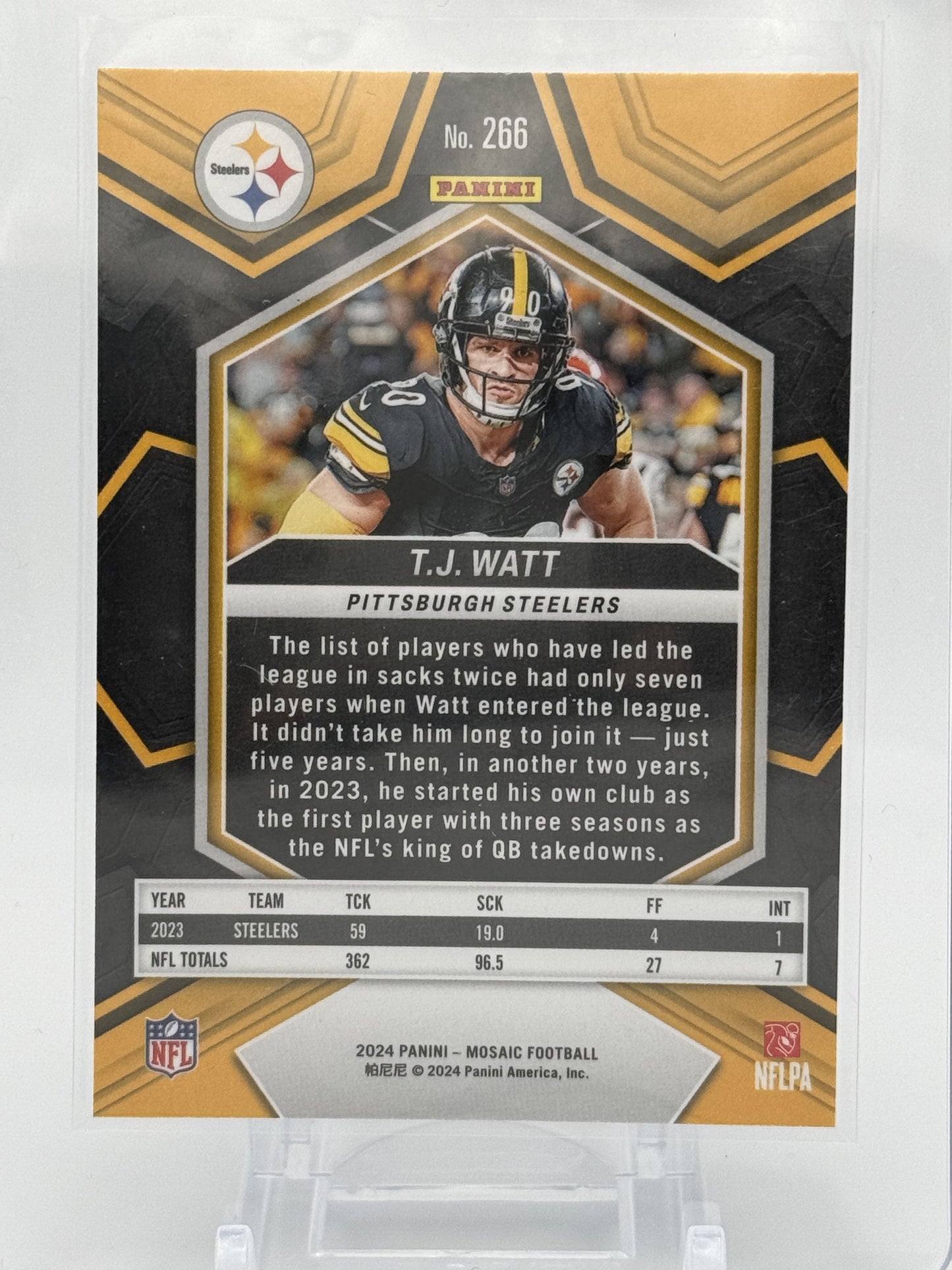 T.J. Watt National Pride #266 2024 Panini Mosaic Football