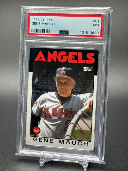 GENE MAUCH CALIFORNIA ANGELS 1986 TOPPS #81 PSA 7