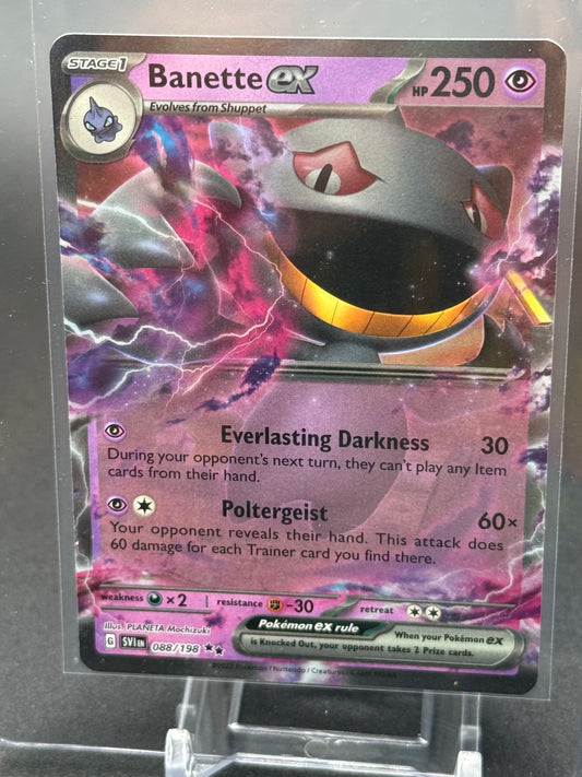Pokemon Scarlet and Violet Card -Banette EX Holo 088/198