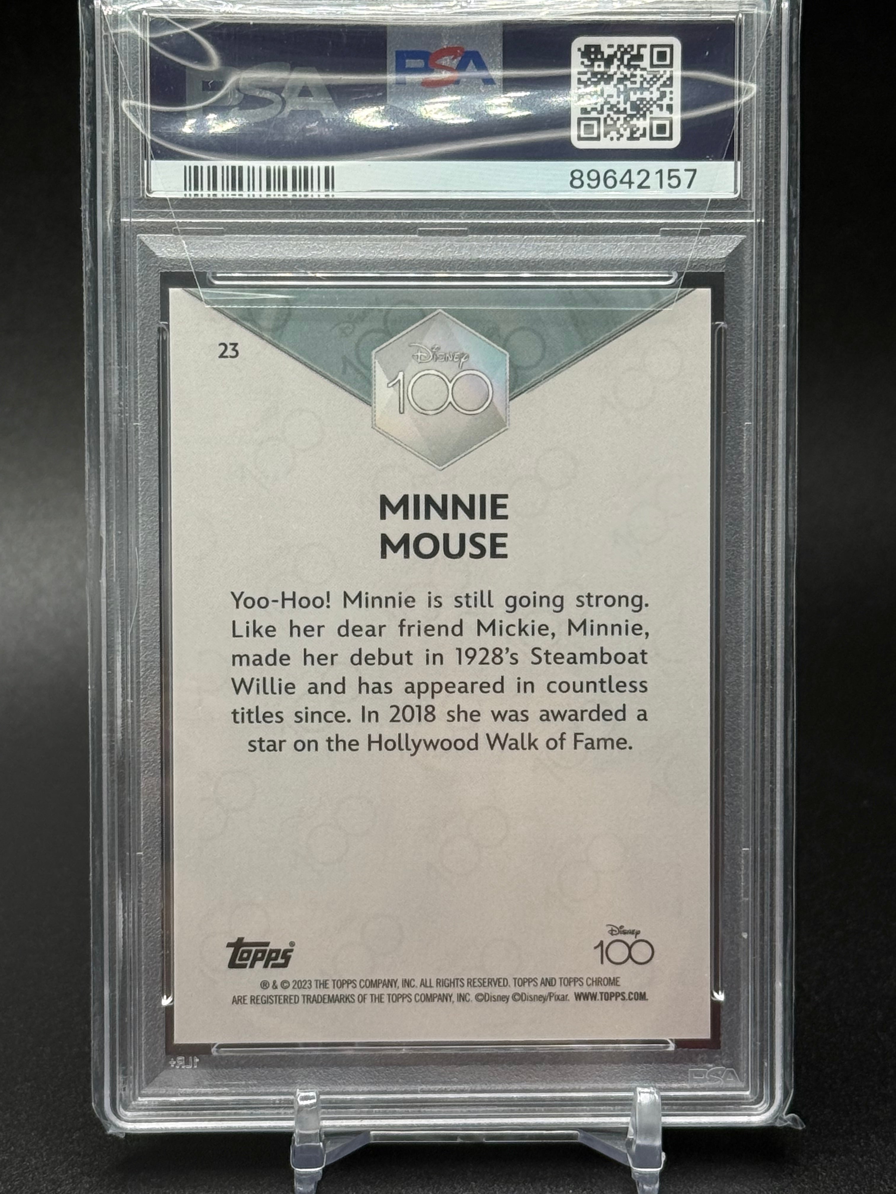 2023 Topps Disney 100 Chrome - Minnie Mouse Pink 368/399 PSA 9
